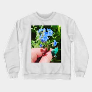 Blue Flowers Crewneck Sweatshirt